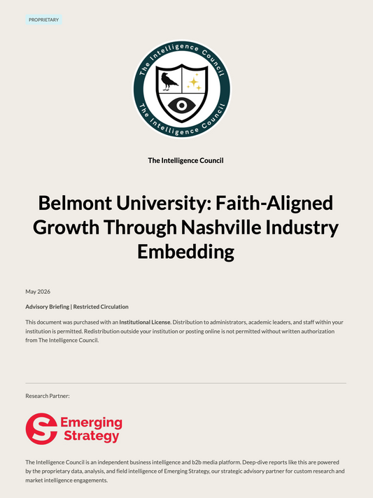 Belmont University: Faith-Aligned Growth Through Nashville Industry Embedding