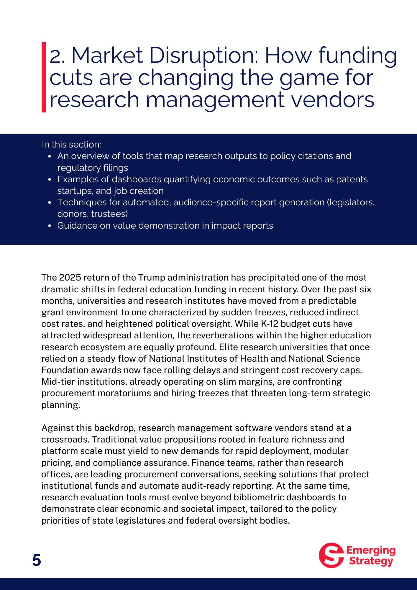Report - Understanding Institutional Demand in Research Management Software: Where to Play, What Matters and Who Matters