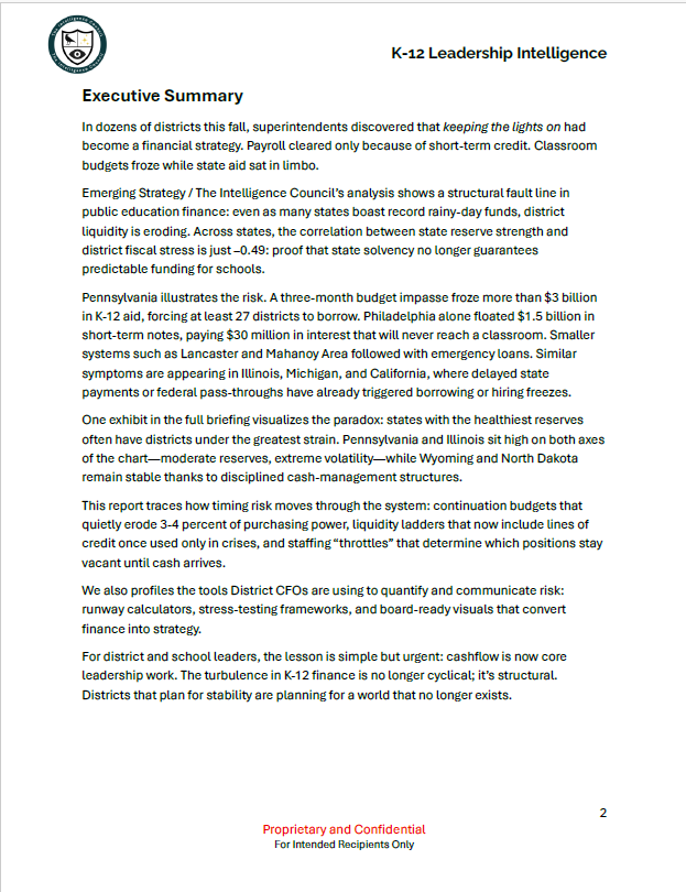 Pay, Pause, or Pray: How Budget Uncertainty from DC and the States is Testing District Liquidity