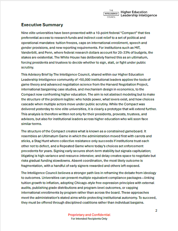 Sign, Stall, Sue: How to Approach the Compact for Academic Excellence in Higher Education