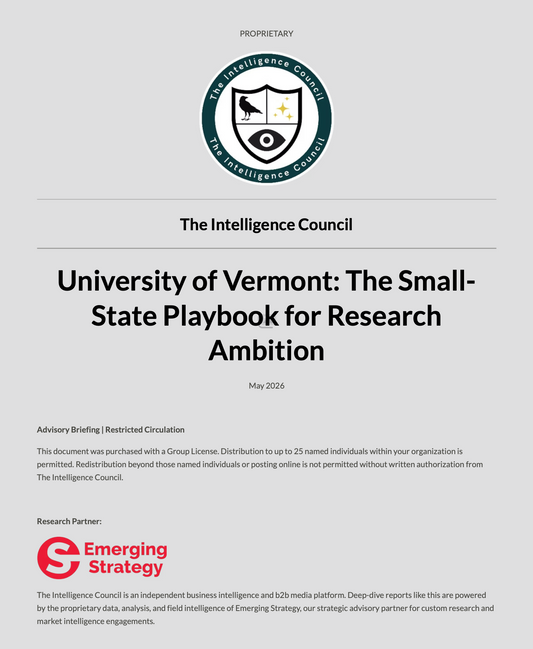 University of Vermont: The Small-State Playbook for Research Ambition (Institution-Use License)